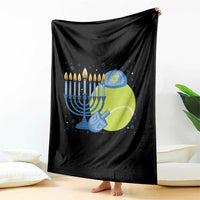 Jewish Tennis Player Hanukkah Throw Blanket Funny Racquet Lover Gift - Wonder Print Shop