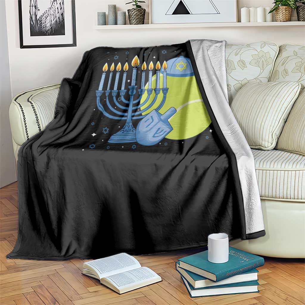 Jewish Tennis Player Hanukkah Throw Blanket Funny Racquet Lover Gift - Wonder Print Shop