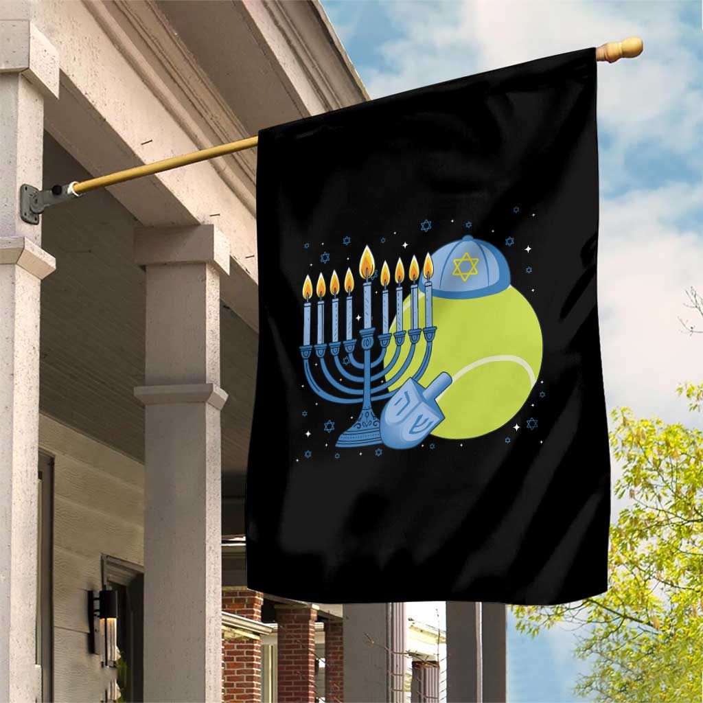 Jewish Tennis Player Hanukkah Garden Flag Funny Racquet Lover Gift - Wonder Print Shop