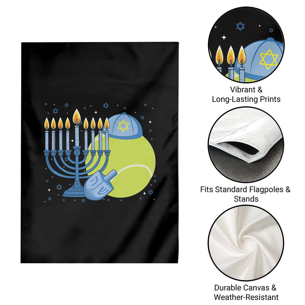 Jewish Tennis Player Hanukkah Garden Flag Funny Racquet Lover Gift - Wonder Print Shop