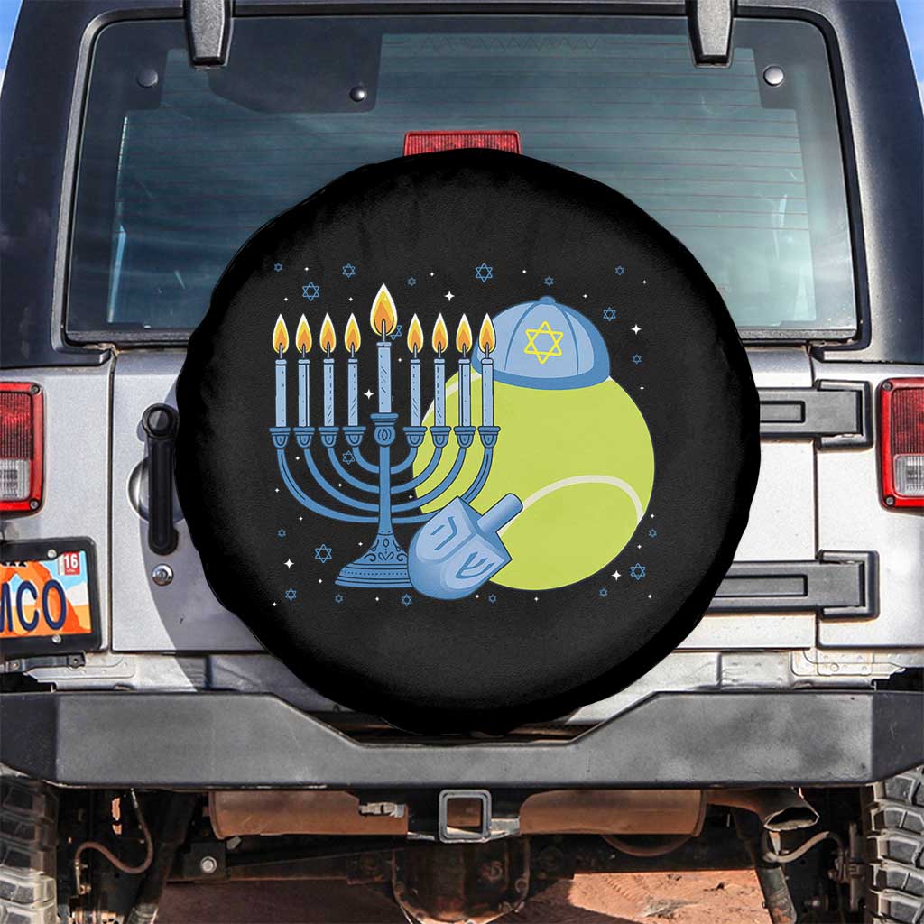 Jewish Tennis Player Hanukkah Spare Tire Cover Funny Racquet Lover Gift - Wonder Print Shop