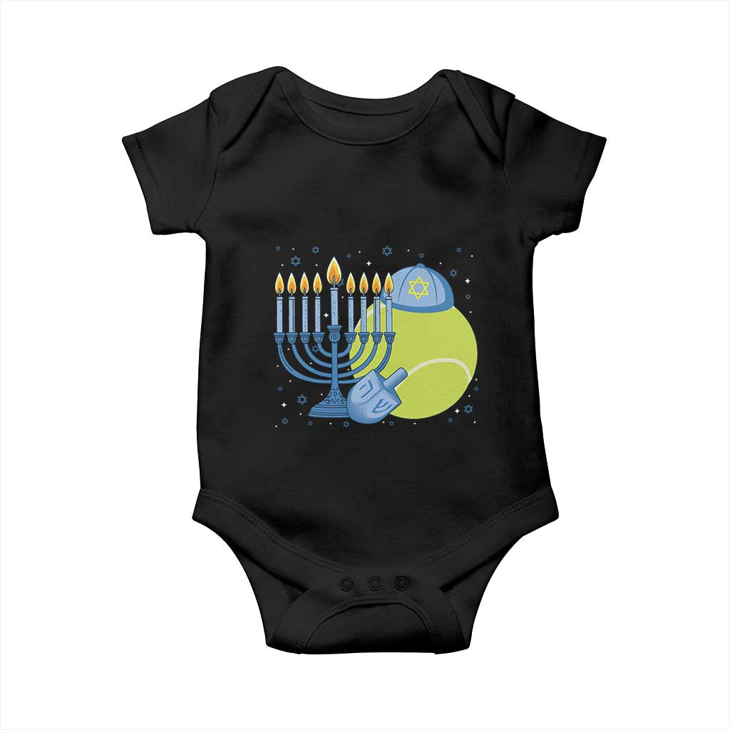 Jewish Tennis Player Hanukkah Baby Onesie Funny Racquet Lover Gift - Wonder Print Shop