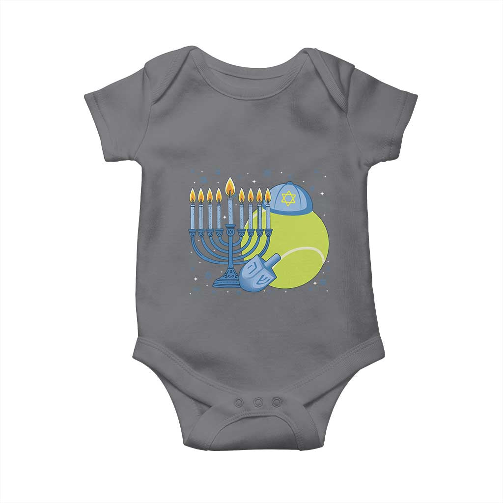 Jewish Tennis Player Hanukkah Baby Onesie Funny Racquet Lover Gift - Wonder Print Shop