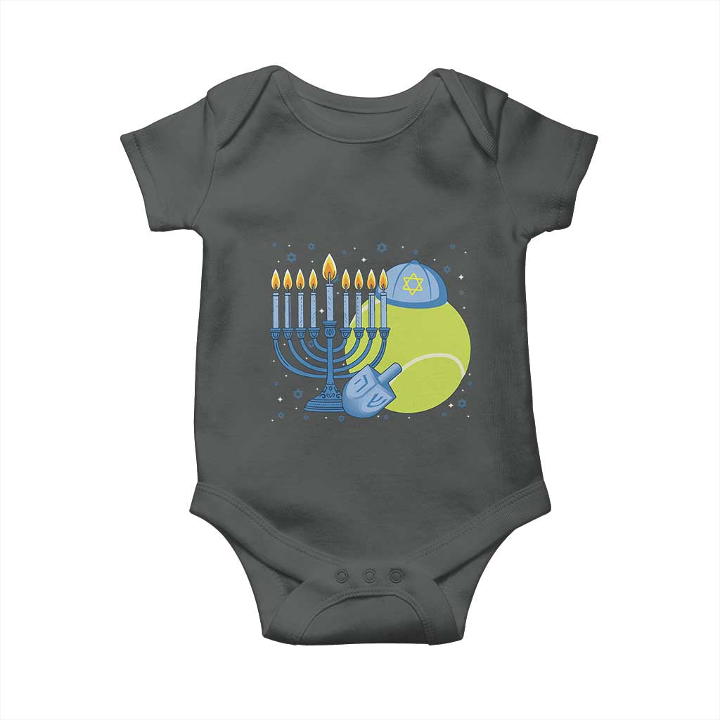 Jewish Tennis Player Hanukkah Baby Onesie Funny Racquet Lover Gift - Wonder Print Shop