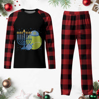 Jewish Tennis Player Hanukkah Plaid Pajama Set Funny Racquet Lover Gift - Wonder Print Shop