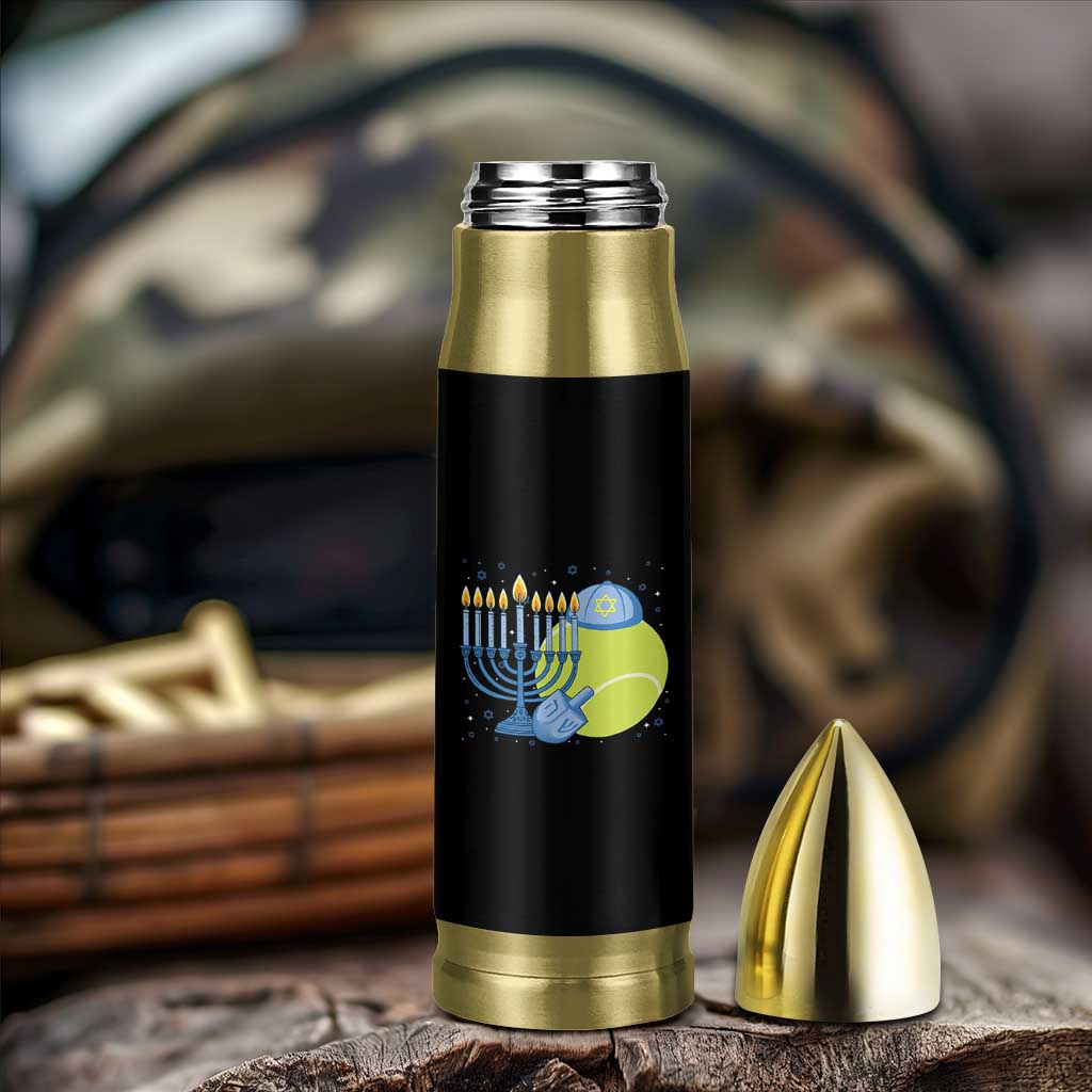 Jewish Tennis Player Hanukkah Bullet Tumbler Funny Racquet Lover Gift - Wonder Print Shop