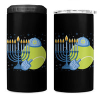 Jewish Tennis Player Hanukkah 4 in 1 Can Cooler Tumbler Funny Racquet Lover Gift - Wonder Print Shop