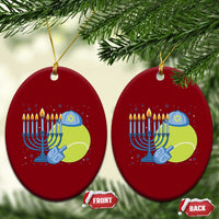 Jewish Tennis Player Hanukkah Ceramic Ornament Funny Racquet Lover Gift - Wonder Print Shop