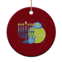 Jewish Tennis Player Hanukkah Ceramic Ornament Funny Racquet Lover Gift - Wonder Print Shop