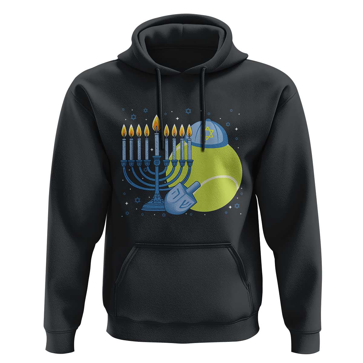 Jewish Tennis Player Hanukkah Hoodie Funny Racquet Lover Gift - Wonder Print Shop