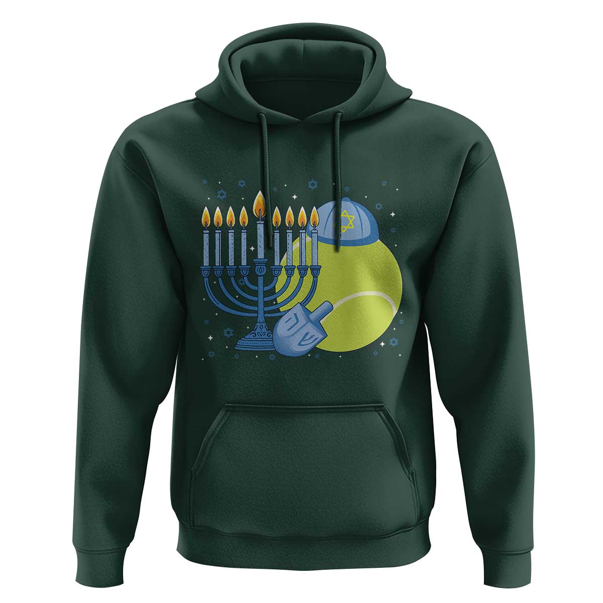 Jewish Tennis Player Hanukkah Hoodie Funny Racquet Lover Gift - Wonder Print Shop