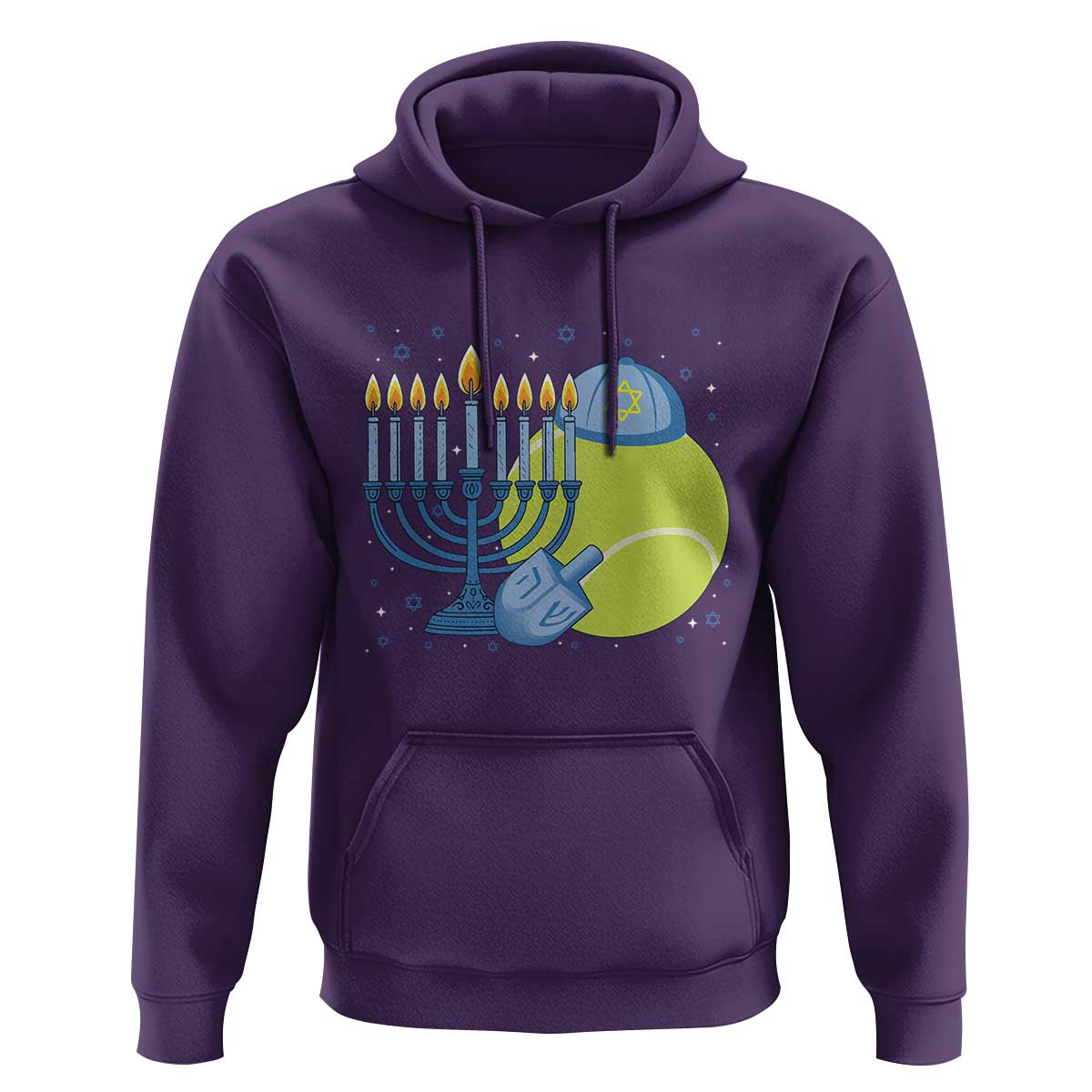 Jewish Tennis Player Hanukkah Hoodie Funny Racquet Lover Gift - Wonder Print Shop