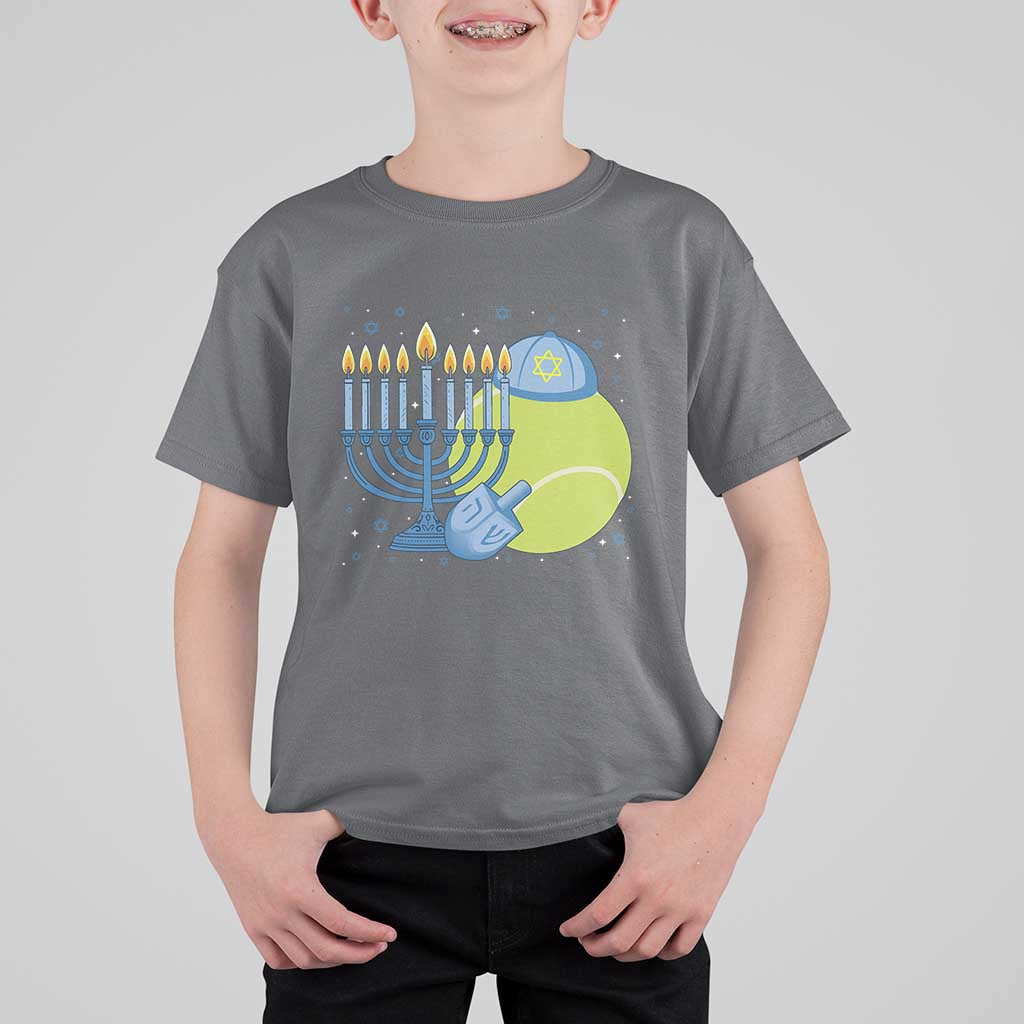 Jewish Tennis Player Hanukkah T Shirt For Kid Funny Racquet Lover Gift - Wonder Print Shop