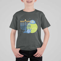 Jewish Tennis Player Hanukkah T Shirt For Kid Funny Racquet Lover Gift - Wonder Print Shop