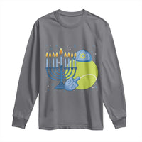 Jewish Tennis Player Hanukkah Long Sleeve Shirt Funny Racquet Lover Gift - Wonder Print Shop