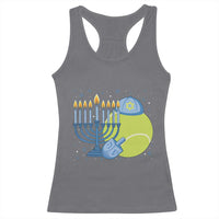Jewish Tennis Player Hanukkah Racerback Tank Top Funny Racquet Lover Gift - Wonder Print Shop