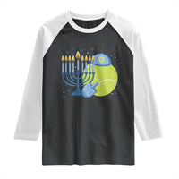 Jewish Tennis Player Hanukkah Raglan Shirt Funny Racquet Lover Gift - Wonder Print Shop