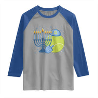 Jewish Tennis Player Hanukkah Raglan Shirt Funny Racquet Lover Gift - Wonder Print Shop
