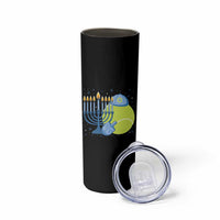 Jewish Tennis Player Hanukkah Skinny Tumbler Funny Racquet Lover Gift - Wonder Print Shop