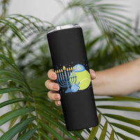 Jewish Tennis Player Hanukkah Skinny Tumbler Funny Racquet Lover Gift - Wonder Print Shop