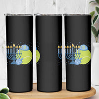 Jewish Tennis Player Hanukkah Skinny Tumbler Funny Racquet Lover Gift - Wonder Print Shop