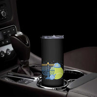 Jewish Tennis Player Hanukkah Skinny Tumbler Funny Racquet Lover Gift - Wonder Print Shop