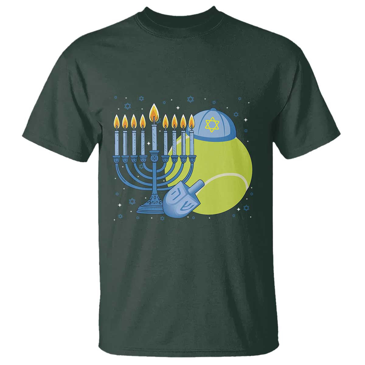 Jewish Tennis Player Hanukkah T Shirt Funny Racquet Lover Gift - Wonder Print Shop