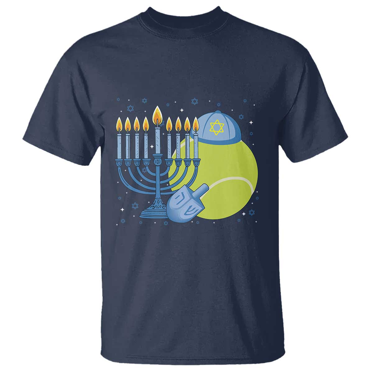 Jewish Tennis Player Hanukkah T Shirt Funny Racquet Lover Gift - Wonder Print Shop
