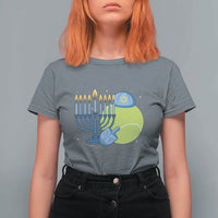 Jewish Tennis Player Hanukkah T Shirt For Women Funny Racquet Lover Gift - Wonder Print Shop