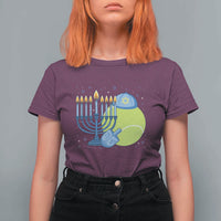 Jewish Tennis Player Hanukkah T Shirt For Women Funny Racquet Lover Gift - Wonder Print Shop