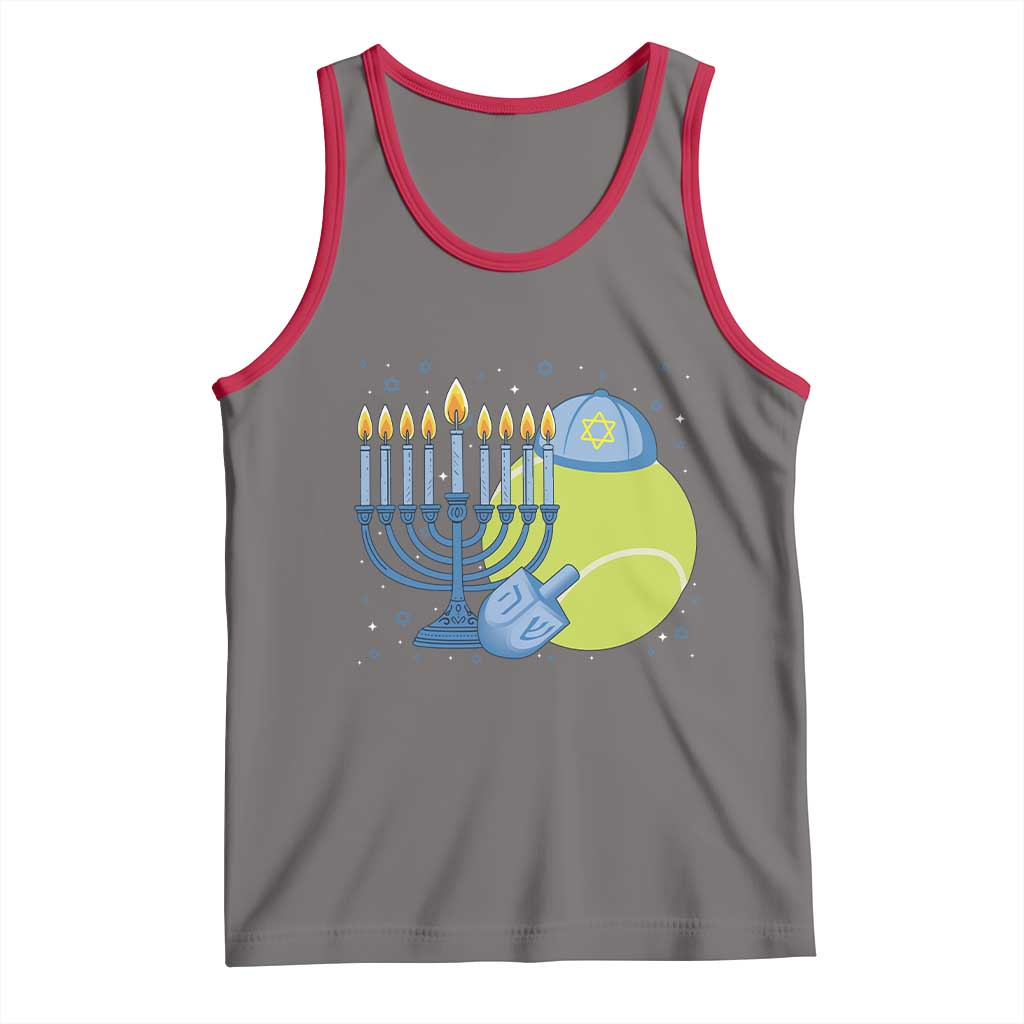 Jewish Tennis Player Hanukkah Tank Top Funny Racquet Lover Gift - Wonder Print Shop