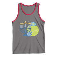 Jewish Tennis Player Hanukkah Tank Top Funny Racquet Lover Gift - Wonder Print Shop