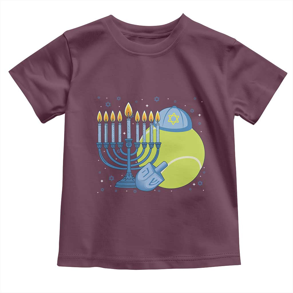 Jewish Tennis Player Hanukkah Toddler T Shirt Funny Racquet Lover Gift - Wonder Print Shop
