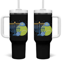 Jewish Tennis Player Hanukkah Tumbler With Handle Funny Racquet Lover Gift - Wonder Print Shop