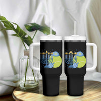 Jewish Tennis Player Hanukkah Tumbler With Handle Funny Racquet Lover Gift - Wonder Print Shop