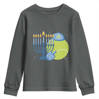 Jewish Tennis Player Hanukkah Youth Sweatshirt Funny Racquet Lover Gift - Wonder Print Shop