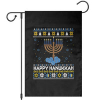 Funny Happy Hanukkah Ugly Sweater Tennis Lover Gift Garden Flag - Wonder Print Shop