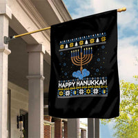 Funny Happy Hanukkah Ugly Sweater Tennis Lover Gift Garden Flag - Wonder Print Shop