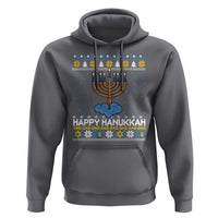 Funny Happy Hanukkah Ugly Sweater Tennis Lover Gift Hoodie - Wonder Print Shop