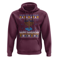 Funny Happy Hanukkah Ugly Sweater Tennis Lover Gift Hoodie - Wonder Print Shop