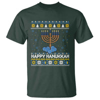 Funny Happy Hanukkah Ugly Sweater Tennis Lover Gift T Shirt - Wonder Print Shop