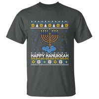 Funny Happy Hanukkah Ugly Sweater Tennis Lover Gift T Shirt - Wonder Print Shop