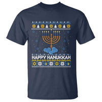 Funny Happy Hanukkah Ugly Sweater Tennis Lover Gift T Shirt - Wonder Print Shop