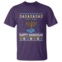 Funny Happy Hanukkah Ugly Sweater Tennis Lover Gift T Shirt - Wonder Print Shop