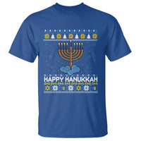 Funny Happy Hanukkah Ugly Sweater Tennis Lover Gift T Shirt - Wonder Print Shop