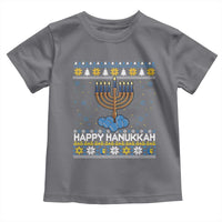 Funny Happy Hanukkah Ugly Sweater Tennis Lover Gift Toddler T Shirt - Wonder Print Shop