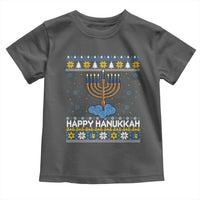 Funny Happy Hanukkah Ugly Sweater Tennis Lover Gift Toddler T Shirt - Wonder Print Shop