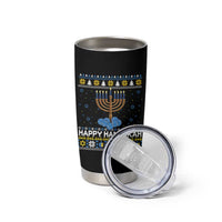 Funny Happy Hanukkah Ugly Sweater Tennis Lover Gift Tumbler Cup - Wonder Print Shop