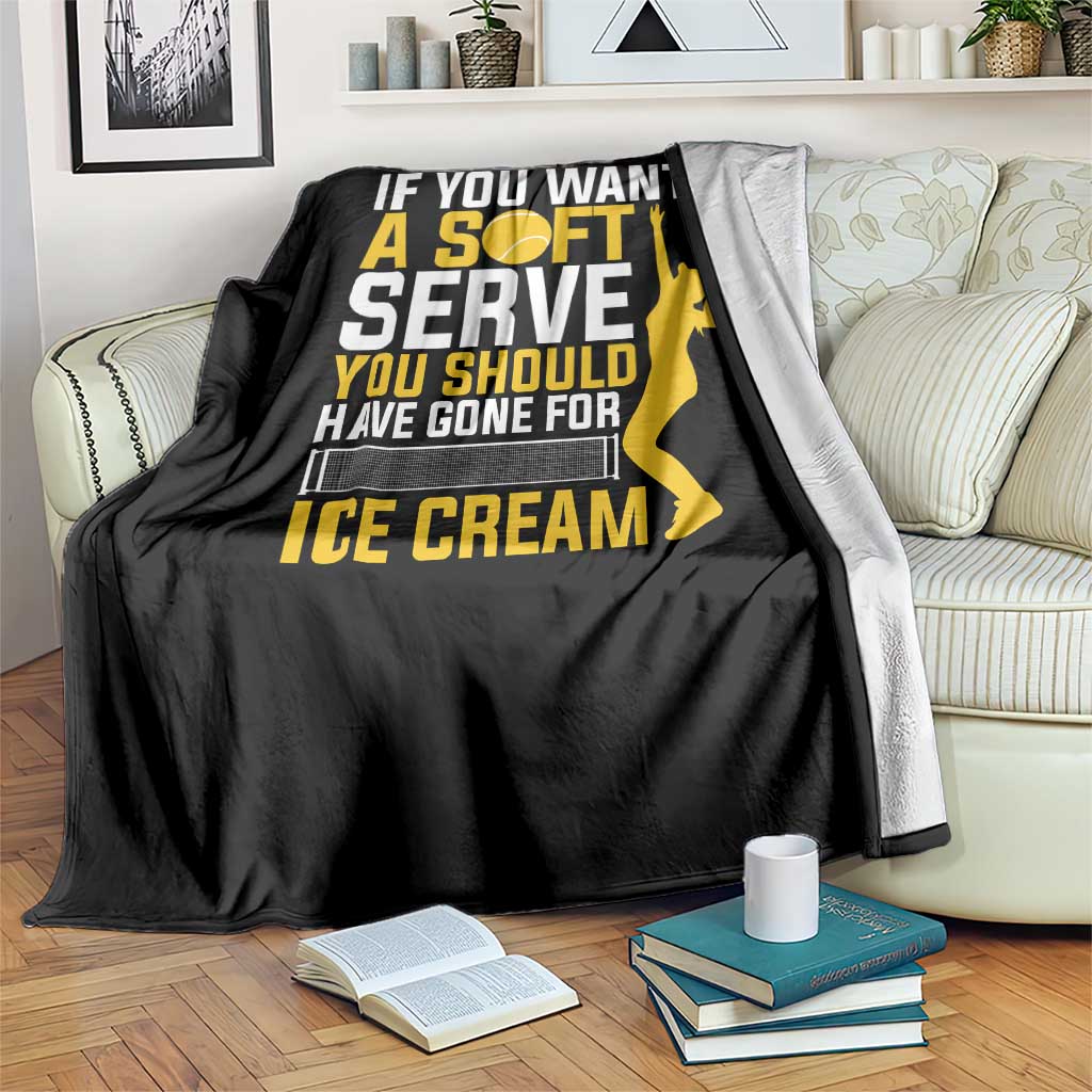 If You Wanted Soft Serve Gone For Ice Cream Throw Blanket Tennis Lover Gift - Wonder Print Shop