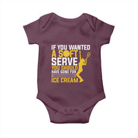 If You Wanted Soft Serve Gone For Ice Cream Baby Onesie Tennis Lover Gift - Wonder Print Shop